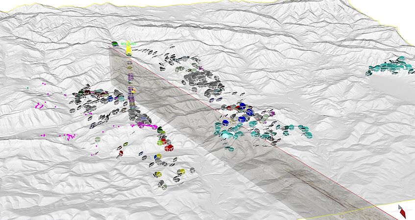 Compilation of outcrop and subsurface data